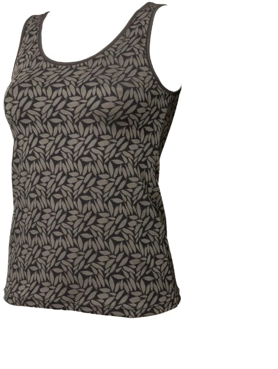 Avet dames hemd microvezel - brede bandjes - Jacquard - maat M - grijs