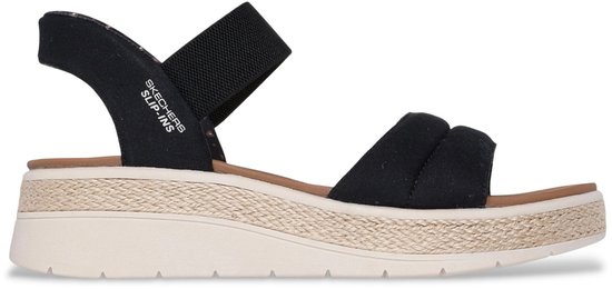 Skechers Slip-Ins: Bobs Sun Ray Sandalen Plat - Zwart - Maat 39