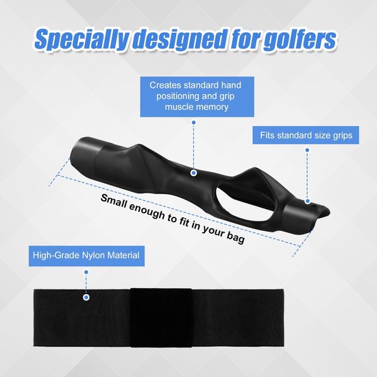 VT Goods - Golfgriptrainer - Swingcorrectie - Verbeter je golftechniek - Unisex - Handpositie - Golftraining - Ideaal voor beginners en gevorderden van vt — afbeelding 2