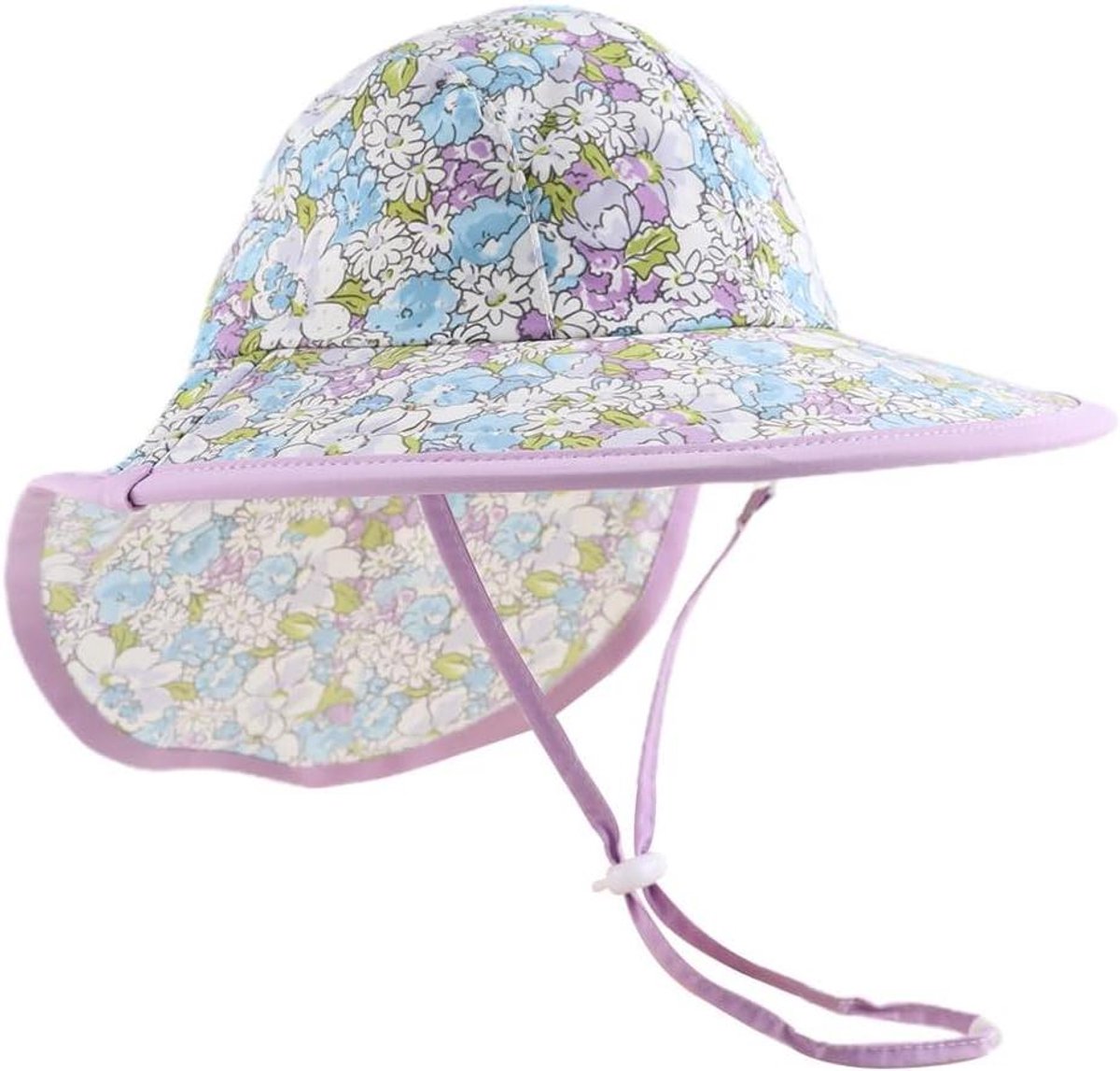 Baby Zonnehoed - Kinderhoed - Bescherming tegen zon - UV bescherming 50+ - 52-56 cm - Paars