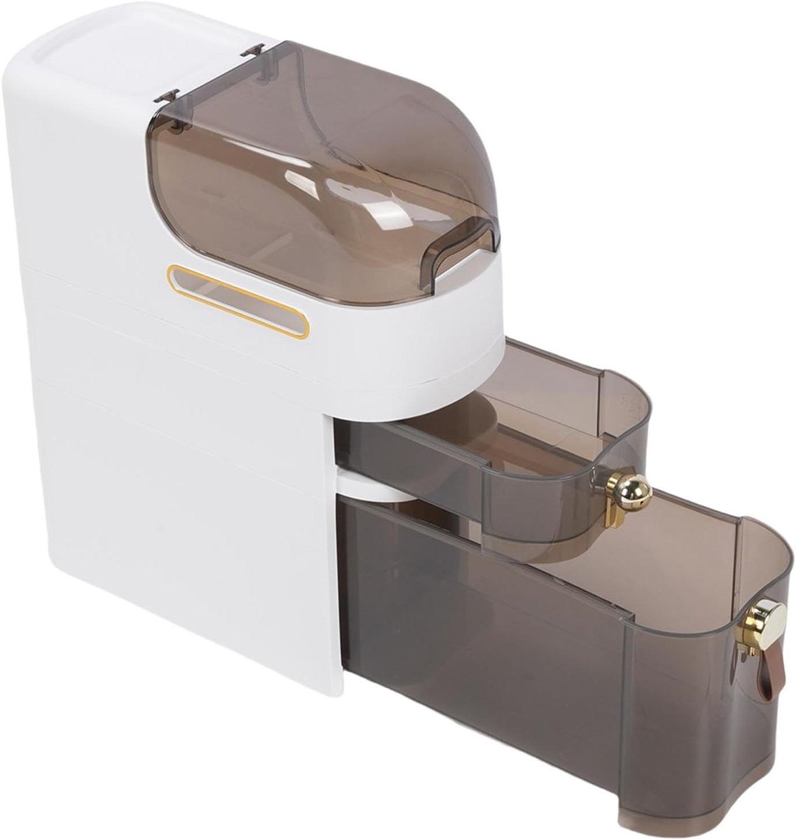 Badkameropbergkast - Smalle organizer - Ruimte besparen - Met wielen - 50x20 cm - Wit