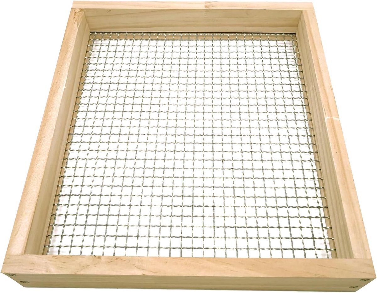 Tuinaarde Zeef - Compost Zeef - Tuinieren Bodem - Robuuste Constructie - 34 x 30 cm - Niet gespecificeerd