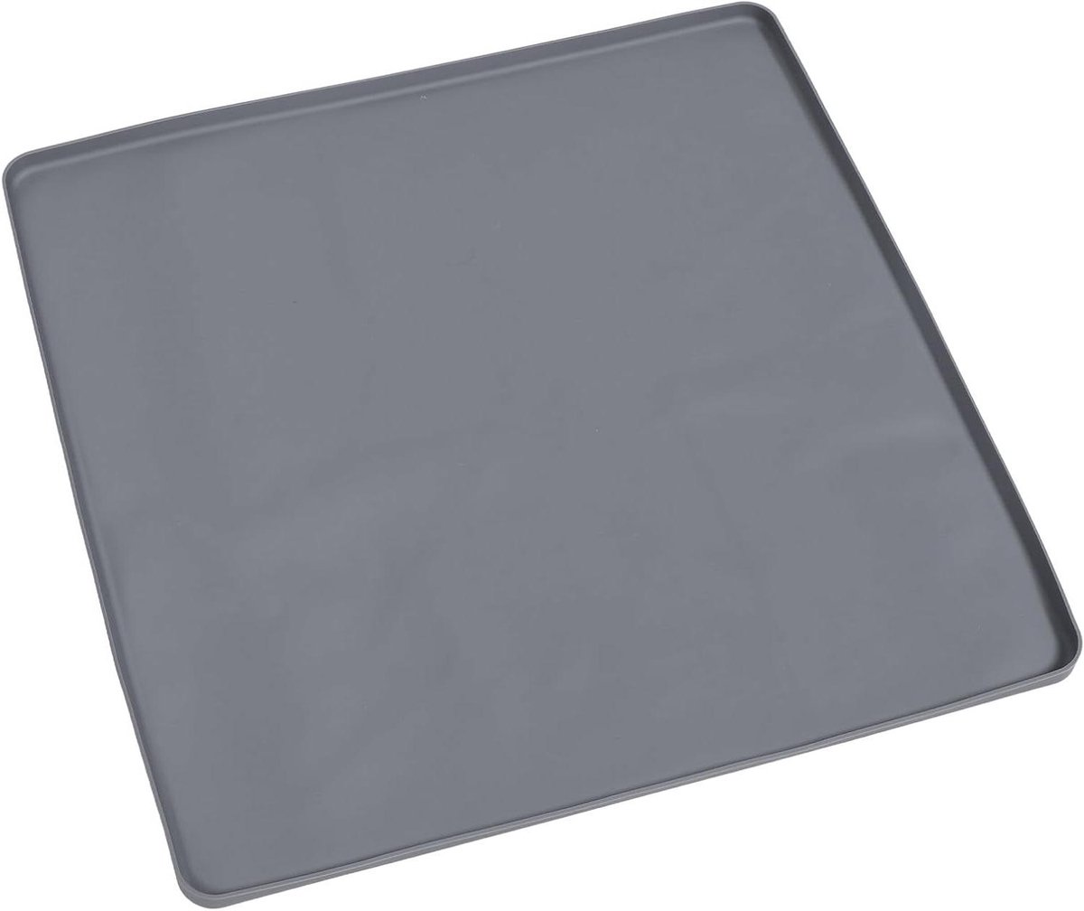Vaatwasser Drip Tray - Lekbak Keuken - Water Opvang - Hittebestendig Silicone - 60x60 cm - Grijs