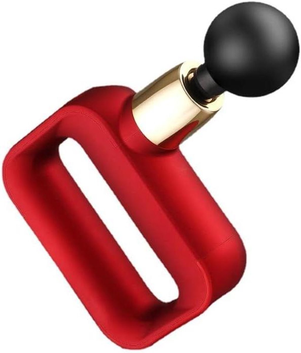 Massage Gun - Spierherstel Apparaat - Spierpijn Verlichten - LCD Touchscreen - 4 Massagekoppen - Rood