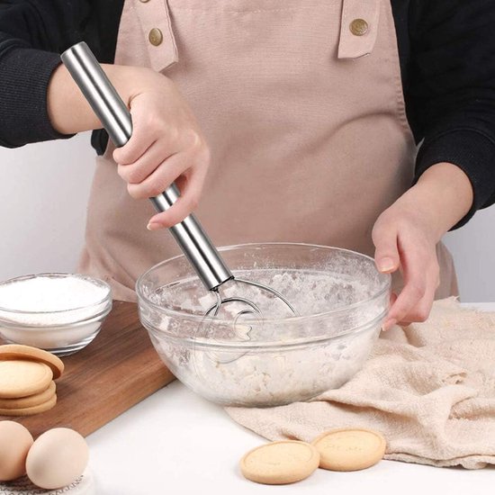 Roestvrijstalen Mixer - Deeggarde - Bakken van Brood - Ergonomisch Ontwerp - 295 cm - Zilver van Merkloos — afbeelding 2