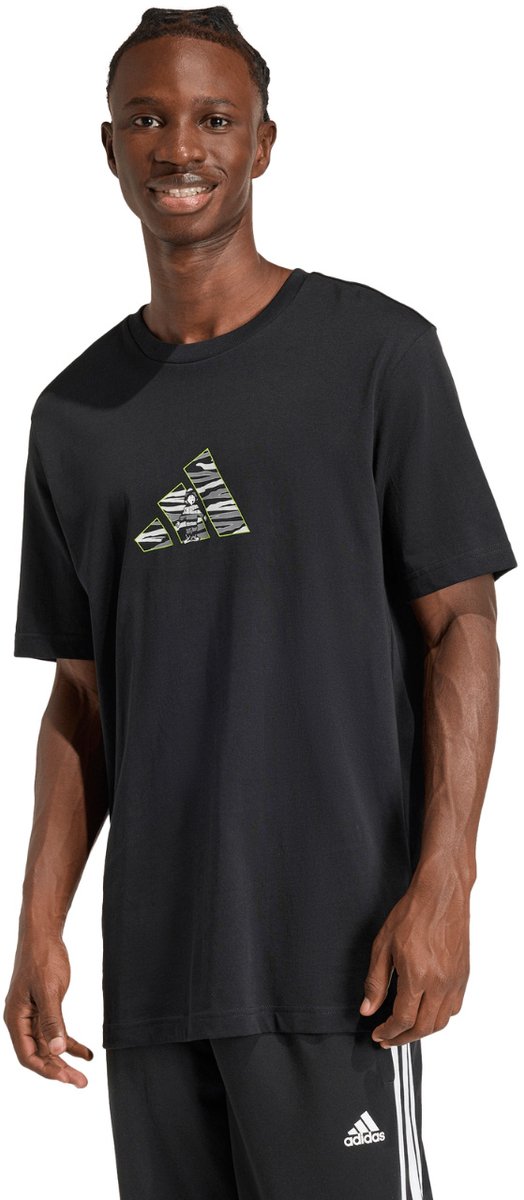 adidas T-shirt Heren Camo Explorer Graphic Zwart