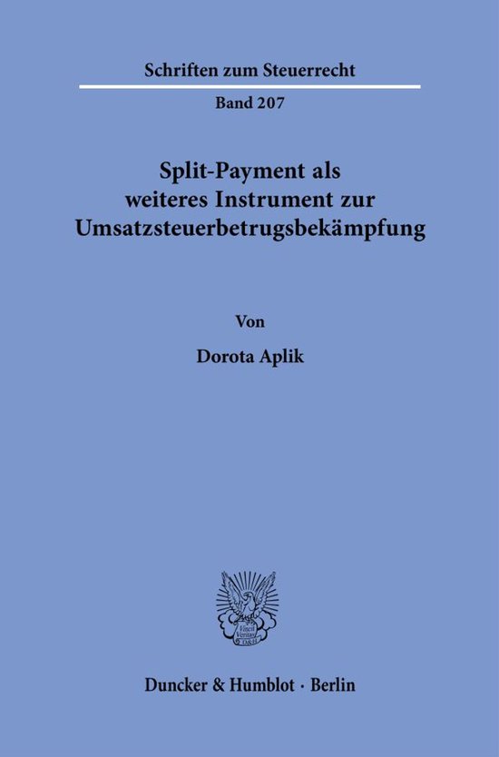Schriften zum Steuerrecht207- Split-Payment als weiteres Ins ... - cover