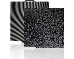 257 x 257 mm printplaat voor Bambu Lab X1C/X1E/P1P/P1S/X1/A1, dubbelzijdig PEO+PET Textured verenstaal printbed plaat met glad en gestructureerd oppervlak voor doe-het-zelvers