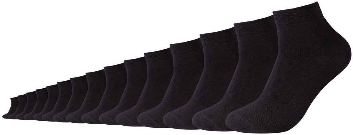 camano sokken unisex 15-pack, herensokken, damessokken, katoenen sokken, zakelijke sokken, vrijetijdssokken, sportsokken, sneakersokken, sokken zwart wit grijs, comfortabele boord, zachte teennaad, verstevigde hiel.