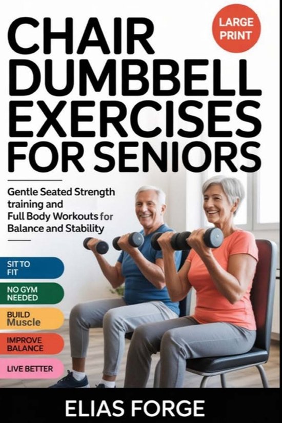 Chair Dumbbell Exercises for Seniors - cover