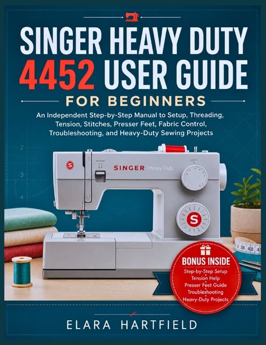 Singer Heavy Duty 4452 User Guide for Beginners - cover