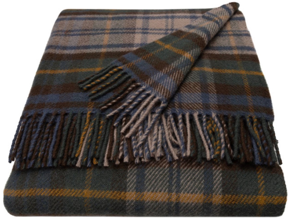 WOOOL Luxury Plaid - TARTAN (Antique Dress Gordon) - 150x183cm