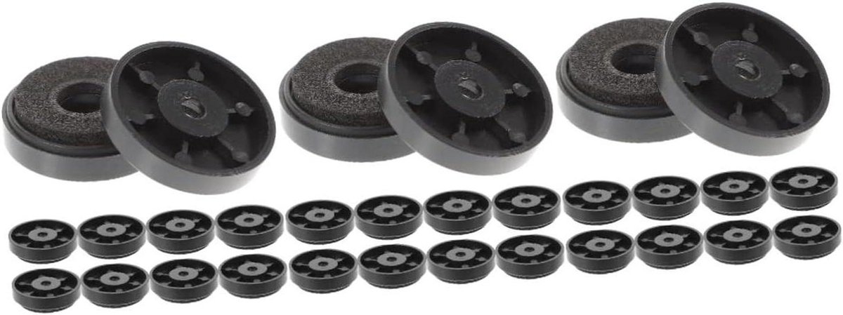 Isolatiepads - Luidsprekerblokken - Audio Verbetering - Trillingsdempend - 30 Stuks - Zwart