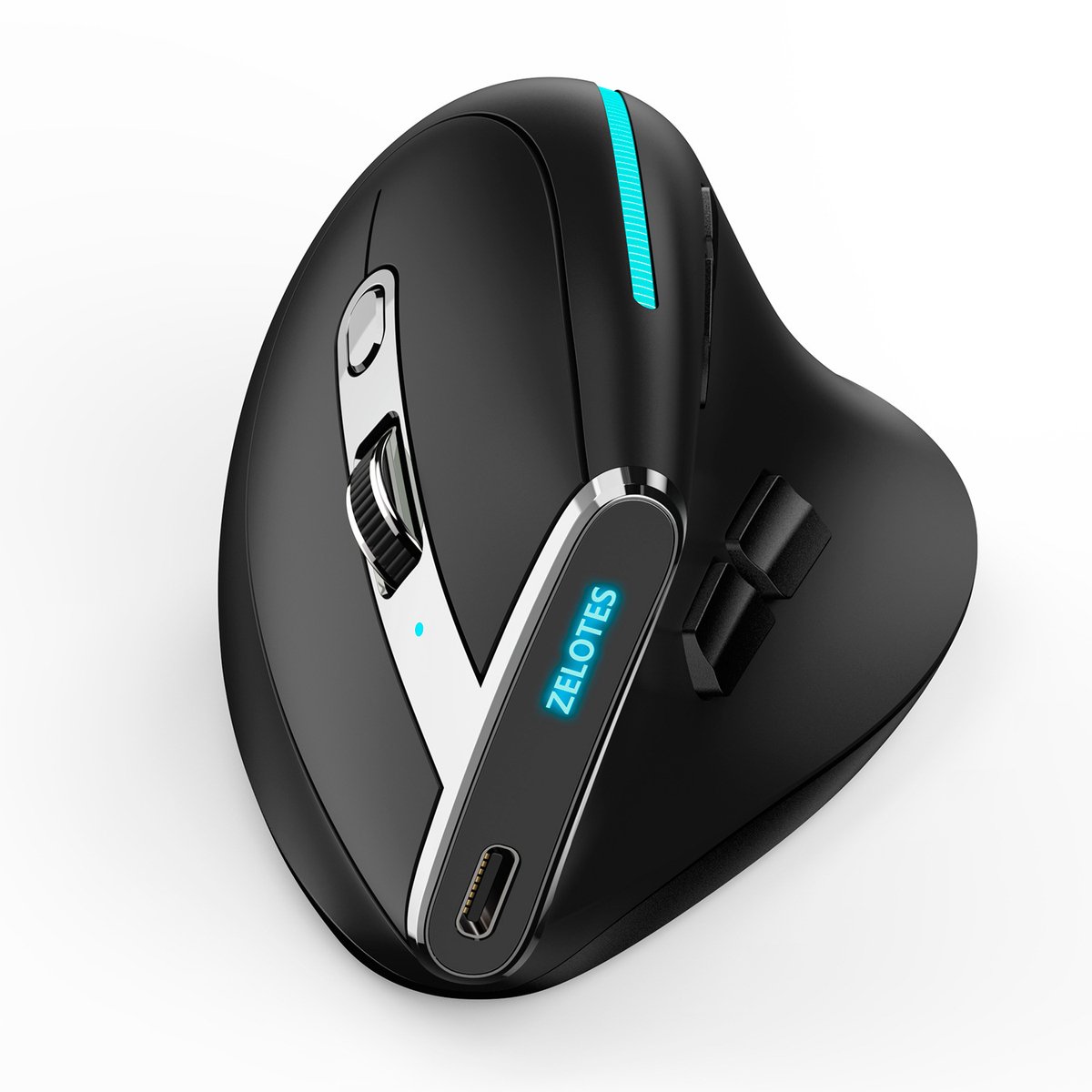 F-36 Draadloze Verticale Gaming Muis – 2.4G & Drie-Modus Ergonomische Muis met RGB Verlichting