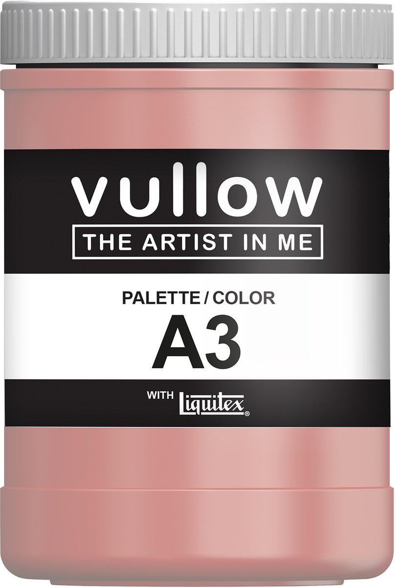 Vullow® Acrylverf A3 Oudroze – Mat – 1 Liter – Voor Canvas, Hout en Papier