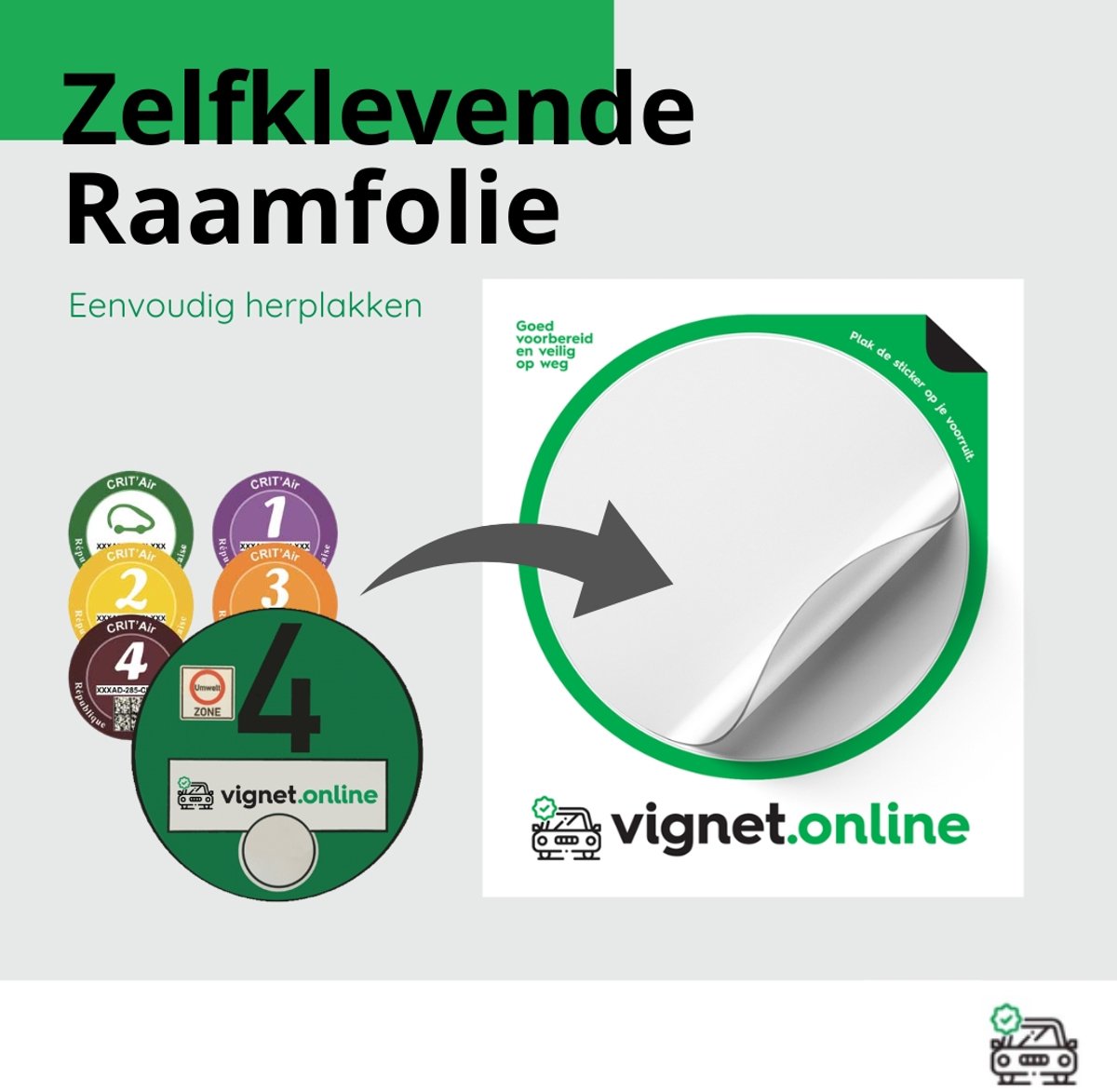 Vignet Online - Milieustickers - Transparante zelfklevende raamfolie
