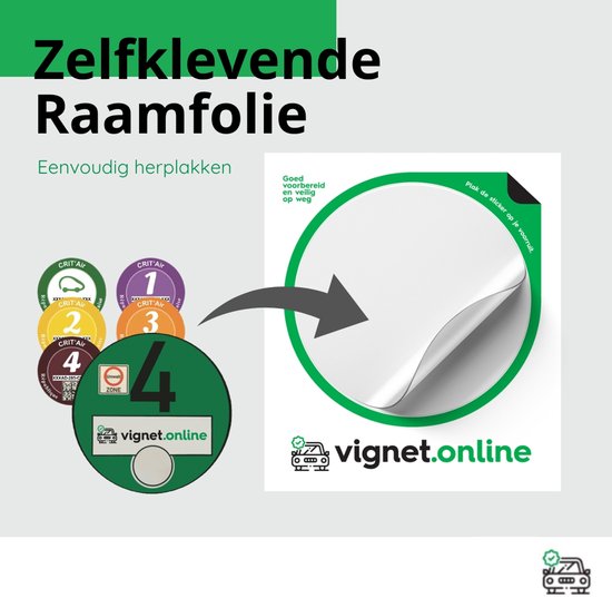 Vignet Online - Milieustickers - Transparante zelfklevende raamfolie