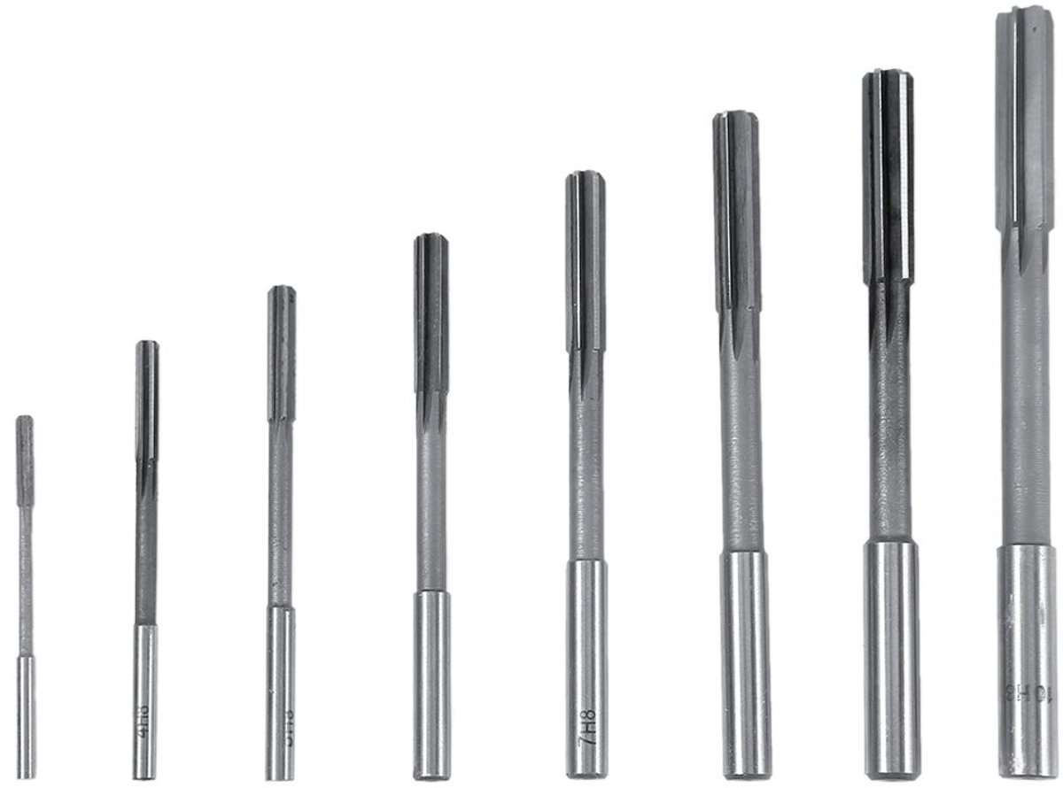 aladdien Frees - 4 Fluit - 8 Stuks - Diverse Diameters - High Speed Steel - Precisie Frees - Geschikt voor Metaalbewerking - 3mm tot 10mm