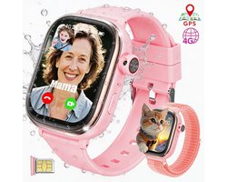 Vashoy T86-2026 Smartwatch voor kinderen-speciaal ontworpen voor kinderen-voorzien van GPS-tracking en een simkaart-SOS-functie-bijbehorende app beschikbaar-scherm van 368×448 pixels-het ideale cadeau.