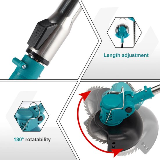 Innovastore Draadloze Elektrische Grasmaaier - Grasmaaier - Trimmer - Tuingereedschap - 3-in-1 Veelzijdige Snijder- 1500W — afbeelding 4
