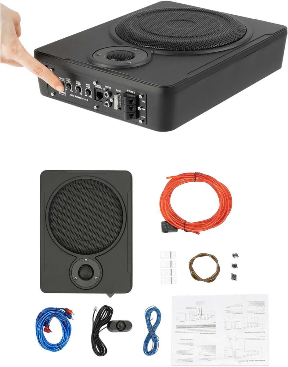 HEZIVO® Underseat Subwoofer - Actieve Luidspreker Auto - Bassbox - 600W