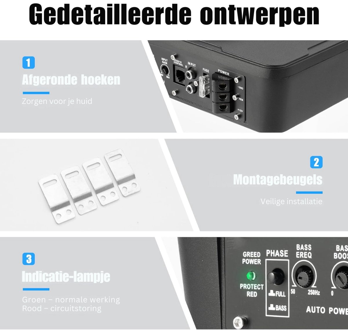 HEZIVO® Underseat Subwoofer - Actieve Luidspreker Auto - Bassbox - 600W – foto 6