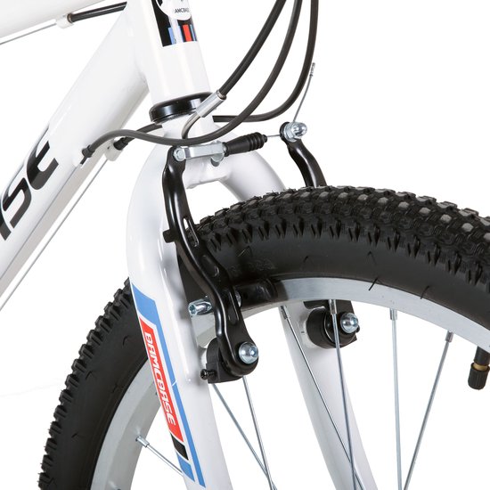 HILAND Mountainbike 24/26 Inch - MTB voor Heren en Dames - 21 Versnellingen - Staal - V-brakes - Zwart/Wit van Hiland — afbeelding 4