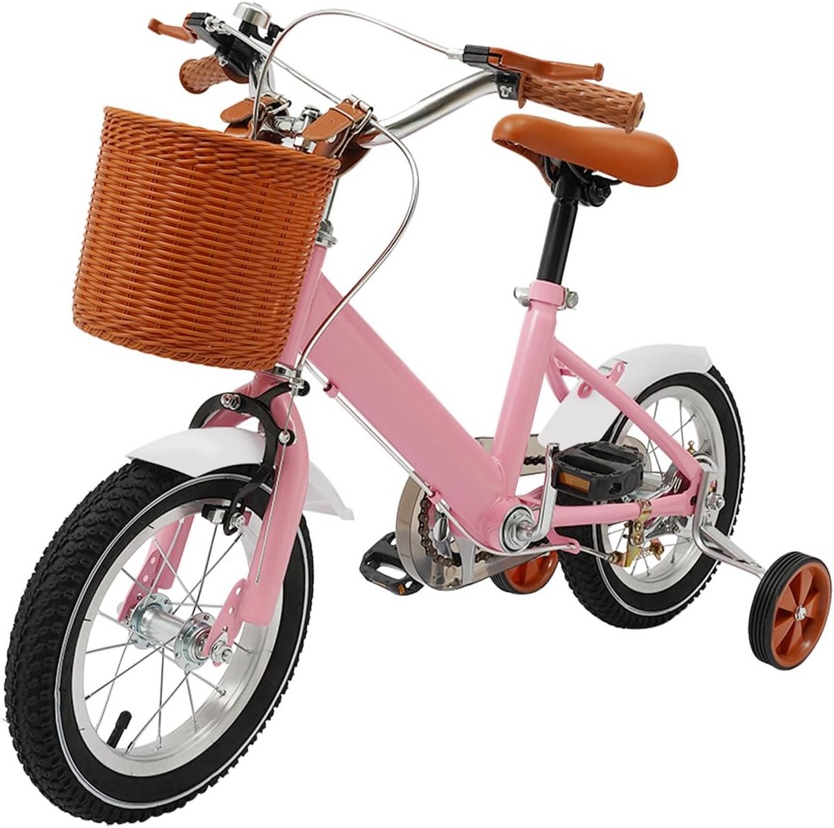 12 inch Kinderfiets en met Zijwieltjes d en Verstelbaar Zadel