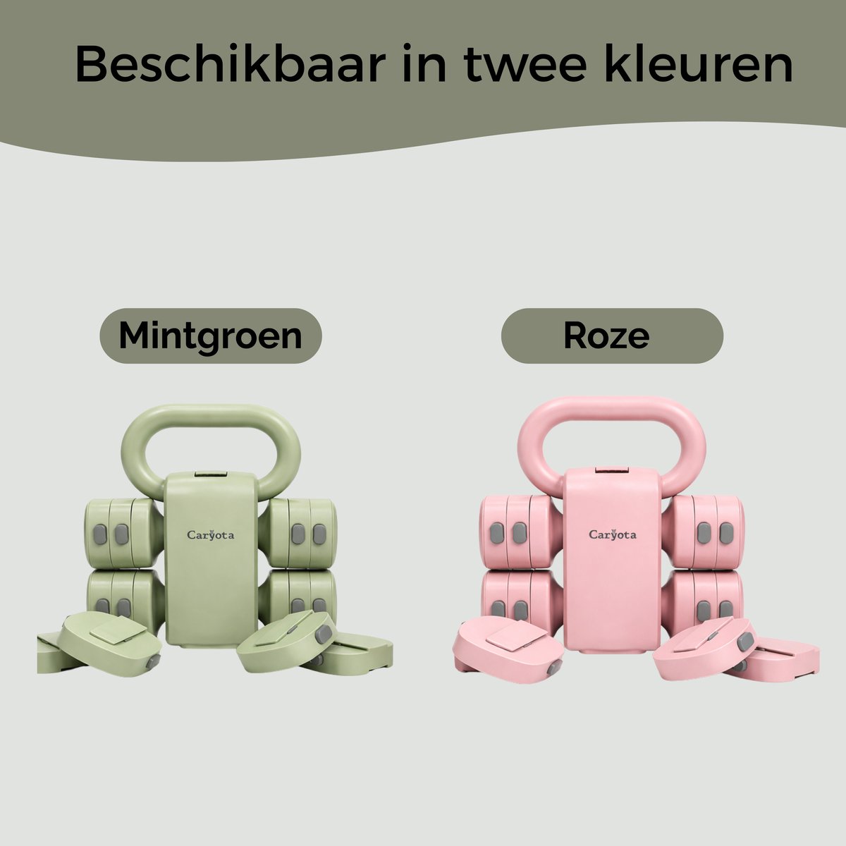 Caryota 2-in-1 Verstelbare Kettlebell & Dumbbell Set - Roze - 5.5 kg - Veelzijdige Krachttraining Fitness Gewichten voor Thuis en Sportschool – foto 8