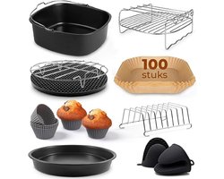 Complete Airfryer Accessoireset – 19-delig – Geschikt voor XL/XXL Airfryers – BPA-vrij