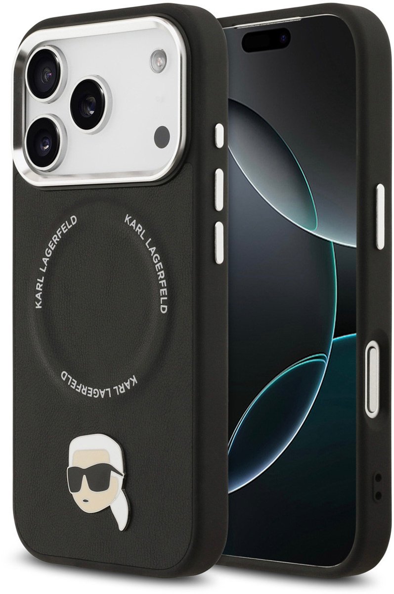 Karl lagerfeld telefoonhoesje voor iPhone 17 Pro Max - MagSafe geschikt - Zwart