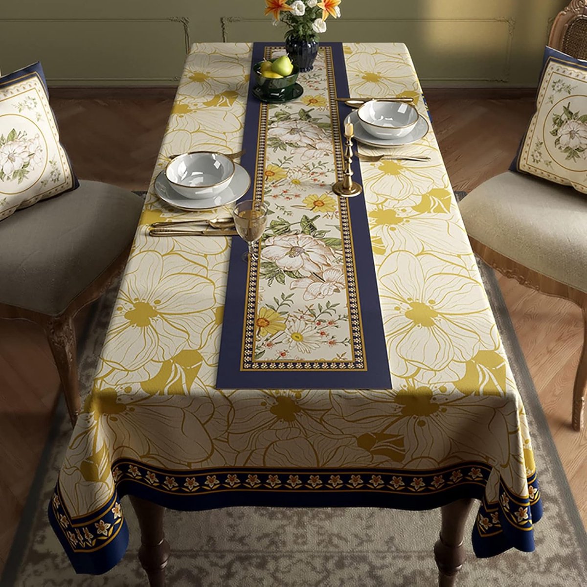 Tafel Runner - Dubbelzijdig Leer - Eettafel Decoratie - Water- en Vlekbestendig - 33x90 cm - Wit