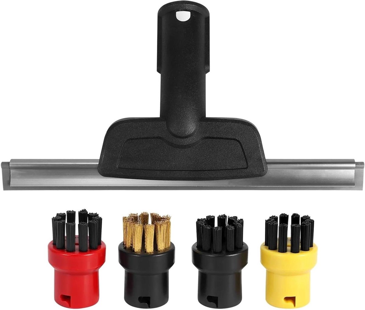 Stoomreiniger Accessoires - Mondstuk Set - Ramen Schoonmaken - Streeploze Reiniging - 100 Gram - Zwart