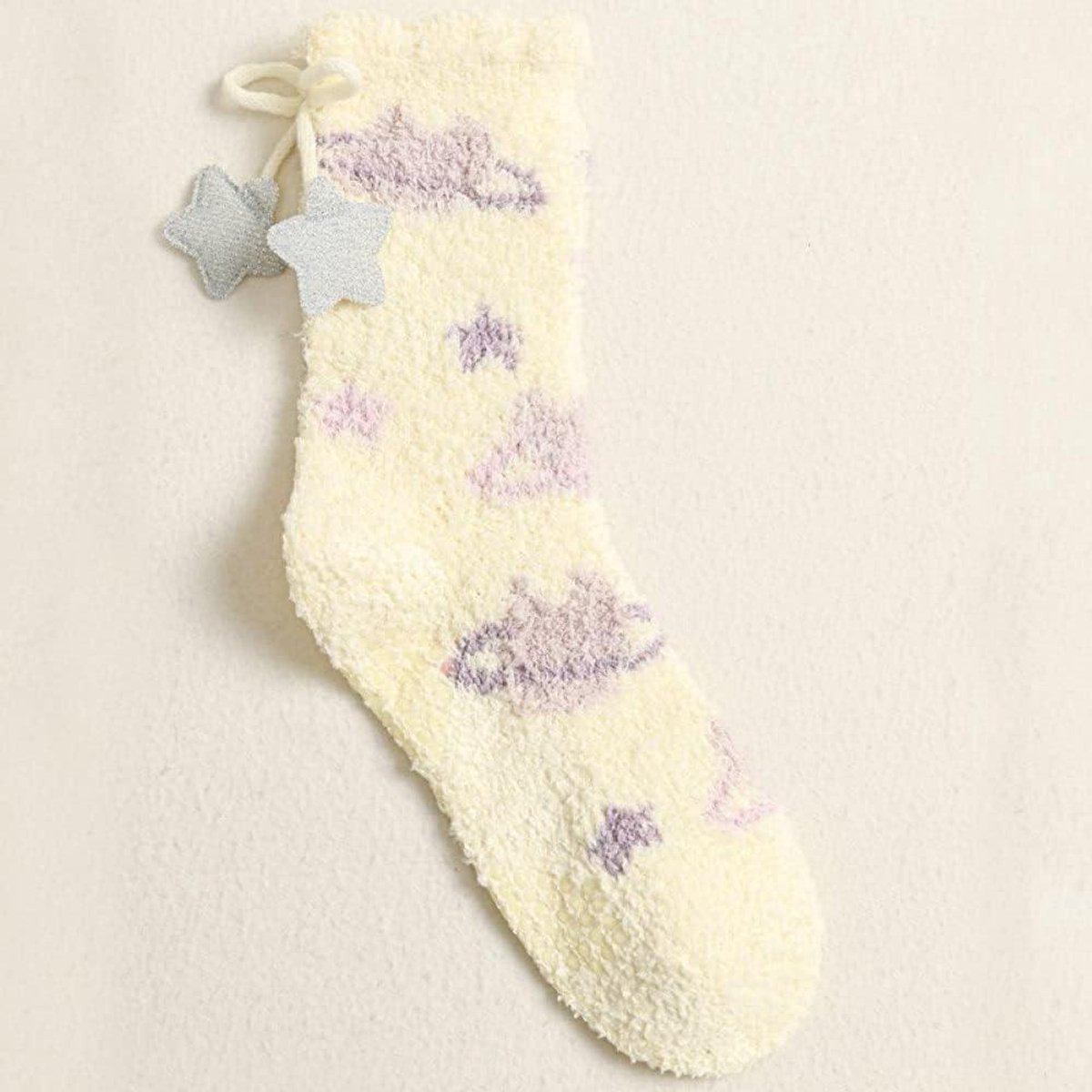 Pantoffelsokken Dames - Huissokken Warm - Thuis Ontspannen - Antislip Zolen - One Size - Roze Geel