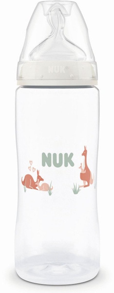 NUK - First Choice+ - babyfles 360 ml - Kangaroo Taupe - 6 maanden + - speen maat : XL | van Nuk — afbeelding 2