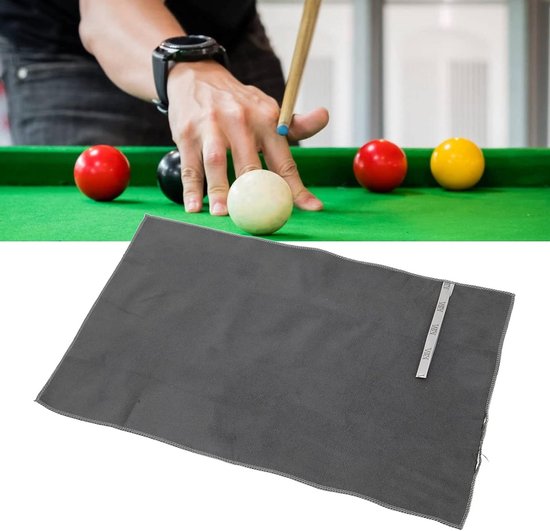 Pooldoek en Onderhoudsset voor Snooker - Schachtreiniger, Washanddoek en Accessoires voor Biljartclubs en Zalen in Donkergrijs — afbeelding 3