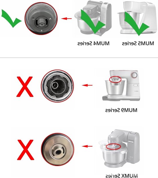 Set van 3 Pastarollers en Spaghetti Cutter voor Bosch Keukenmachines - Fettuccine Accessoires voor Thuis Koken van Merkloos — afbeelding 2