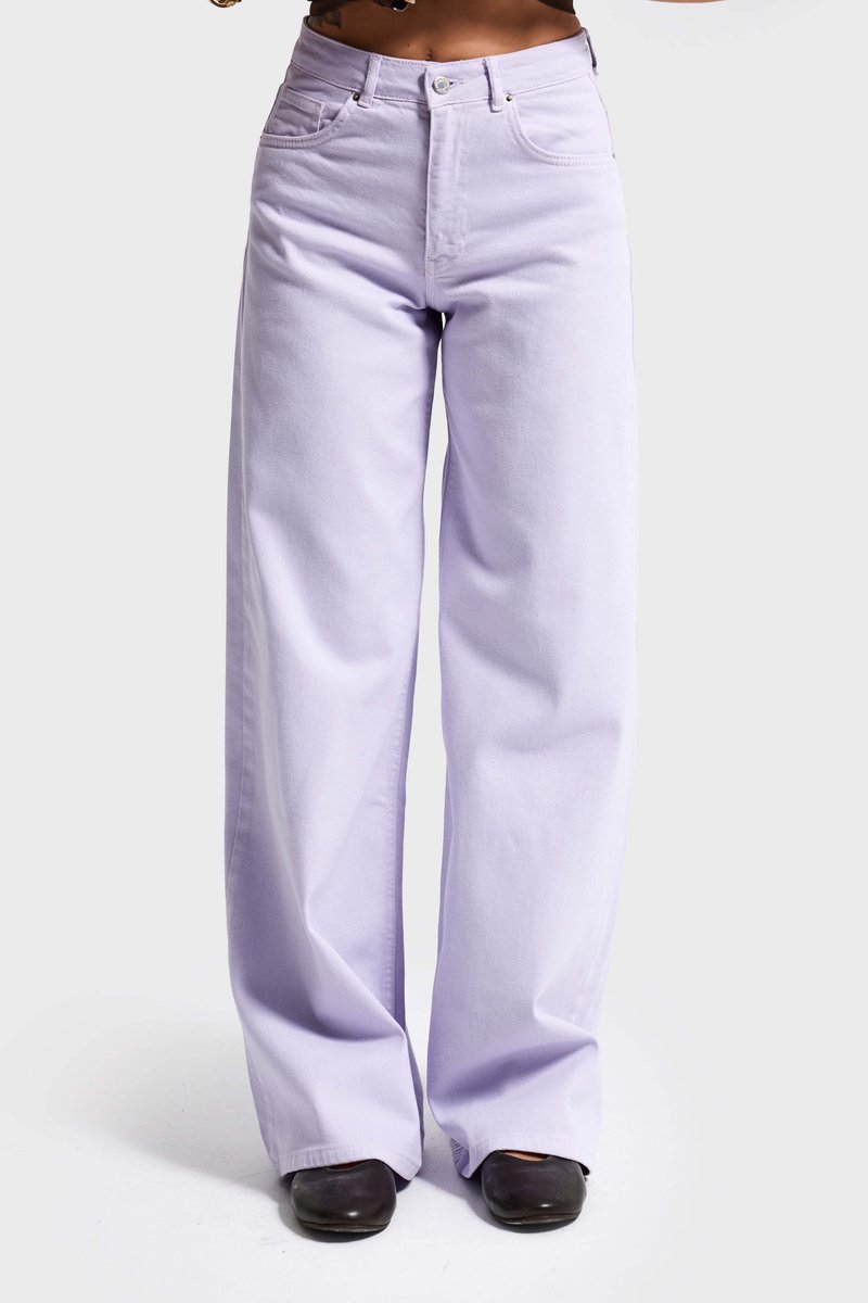 It's Basic - PALAZZO MID RISE JEANS - LILAC