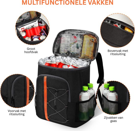 HEZIVO® Koelrugtas - Koelrugzak - Koeltas - Picknicktas - Lunch Tas geïsoleerd - 28 Liter van Hezivo — afbeelding 3