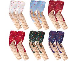 6 Paar Koelende Arm Sleeves voor Zomerbescherming, Compressie voor Baseball, Voetbal en Basketbal voor Mannen en Vrouwen