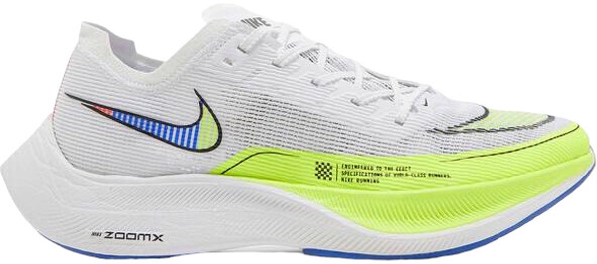 Running Nike ZoomX Vaporfly Next% 2 ” Volt Racer ” Wit