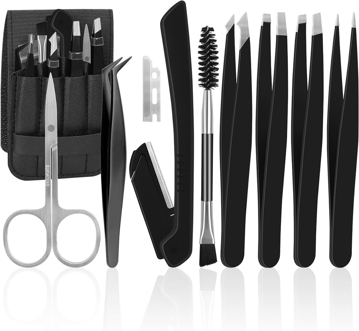 Set van Professionele RVS Pincetten voor Precisiewerk, Schoonmaken en Hobbyprojecten
