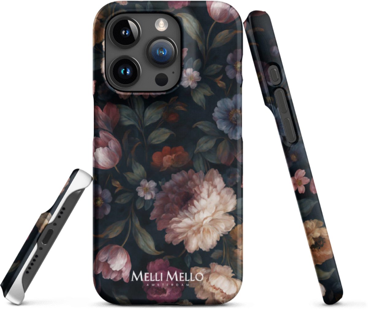 Melli Mello Telefoonhoesje Noir Bloom (Hard Case) - Apple iPhone 15 Pro