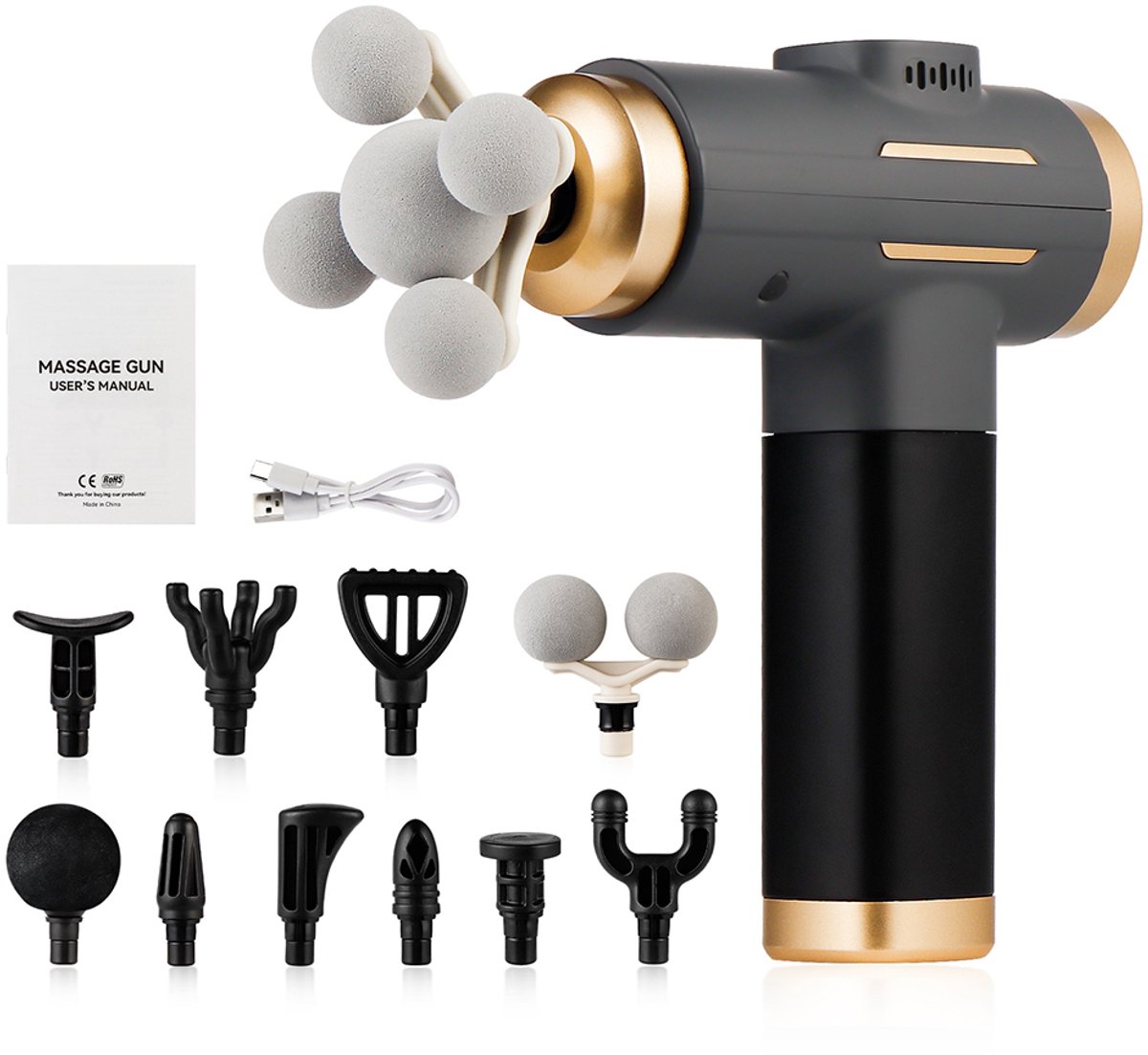 Massage Gun - Massage Apparaat - 11 in 1 Massage Pistool - 99 Snelheden