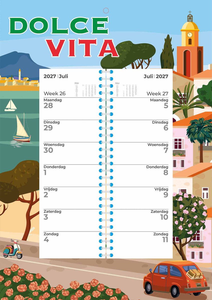 Dolce Vita Weekomleg Kalender 2027