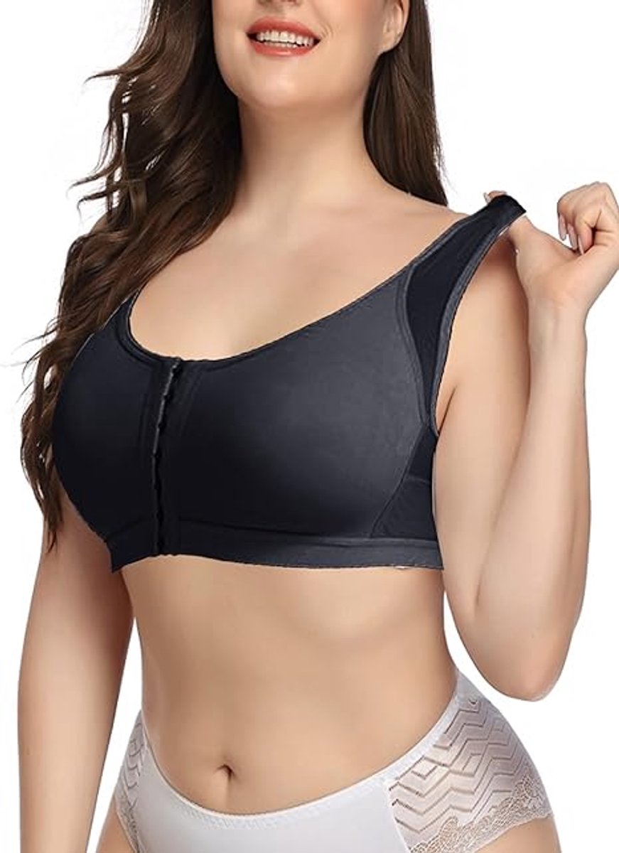 Sport BH met Voorsluiting & Houdingcorrector - Verstelbare Rugsteun voor Vrouwen - Yoga & Fitness - Ademend- White-S — cadeau in Sport & Outdoor - foto 3