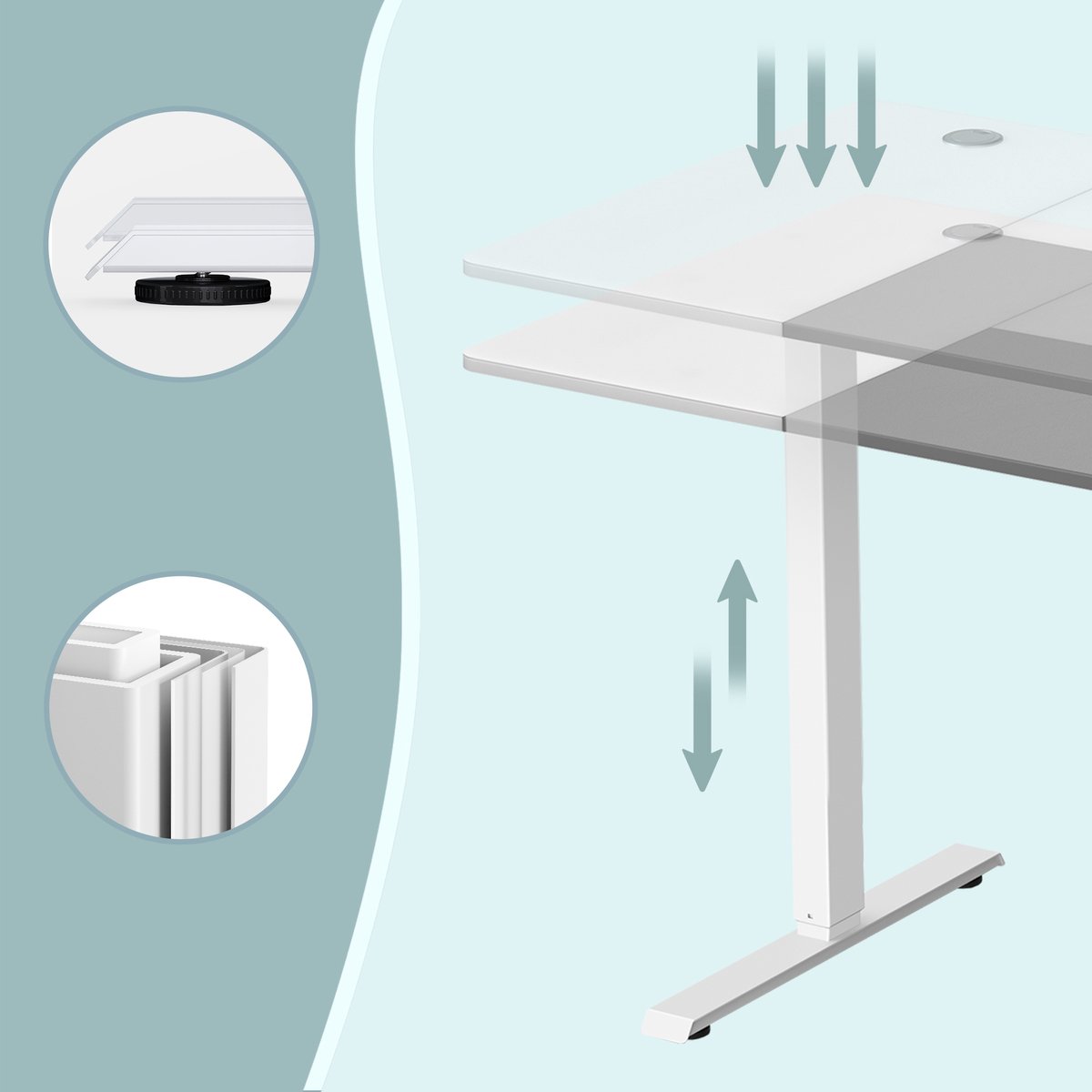 SONGMICS - Zit Sta Bureau - Verstelbaar thumbnail 6