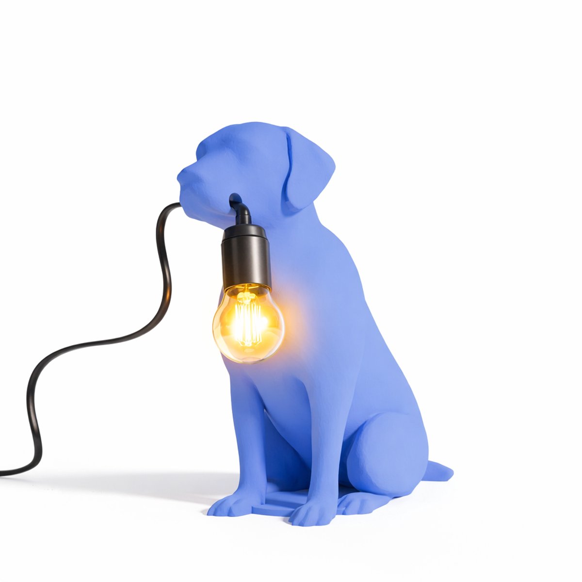 Fiastra Labrador Retriever tafellamp - hondenlamp - koningsblauw - E14 - 30 x 18 x 25 cm