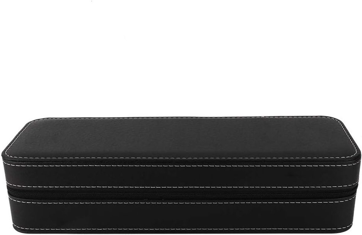 Elegante Horloge Opbergdoos met Glazen Deksel - Organizer voor Horloges, Zonnebrillen en Sieraden met Gescheiden Compartimenten