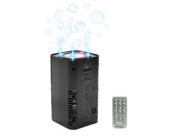 Ibiza - BUBBLE-DREAM - Draagbare, op batterijen werkende RGB LED-bellenblaasmachine - Met afstandsbediening en synchroniseerbare lichteffecten